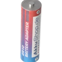 AccuCell Adapter Batterie 2R10 Duplex Stab-Batterie, 2R10R, 3010, 2010, 3,0 Volt 73x21mm max. 1600mAh (Metall)