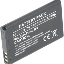 AccuCell Akku passend für Doro Primo 368, Maße 53,1x33,8x5,4mm, Li-ion Doro RCBNTC05, 3,7V, 1000mAh, 3,7Wh
