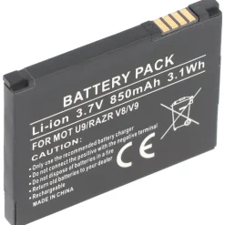 AccuCell Akku passend für Motorola U9, RAZR V8, V9, SNN5805, CFNN7013AA, BX50, BX40