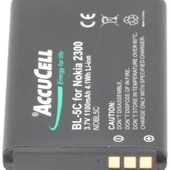 AccuCell Akku passend für Nokia 2300, BL-5C, 1100mAh