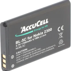 AccuCell Akku passend für Nokia 3120, BL-5C, 1100mAh