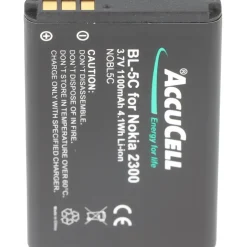 AccuCell Akku passend für Nokia 7600, BL-5C, 1100mAh
