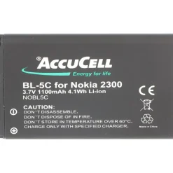 AccuCell Akku passend für Nokia 7600, BL-5C, 1100mAh