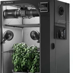 AC Infinity Growbox Komplettset 500W LED 120 x 120 x 200 cm Schwarz
