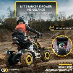 ACTIONBIKES MOTORS Elektro-Kinderquad Cobra blau/schwarz (800 Watt)
