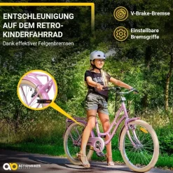 ACTIONBIKES MOTORS Retrostar 24 Zoll Rosa
