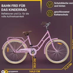 ACTIONBIKES MOTORS Retrostar 24 Zoll Rosa