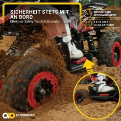 ACTIONBIKES MOTORS Torino Elektro Kinderquad schwarz (1000 Watt)