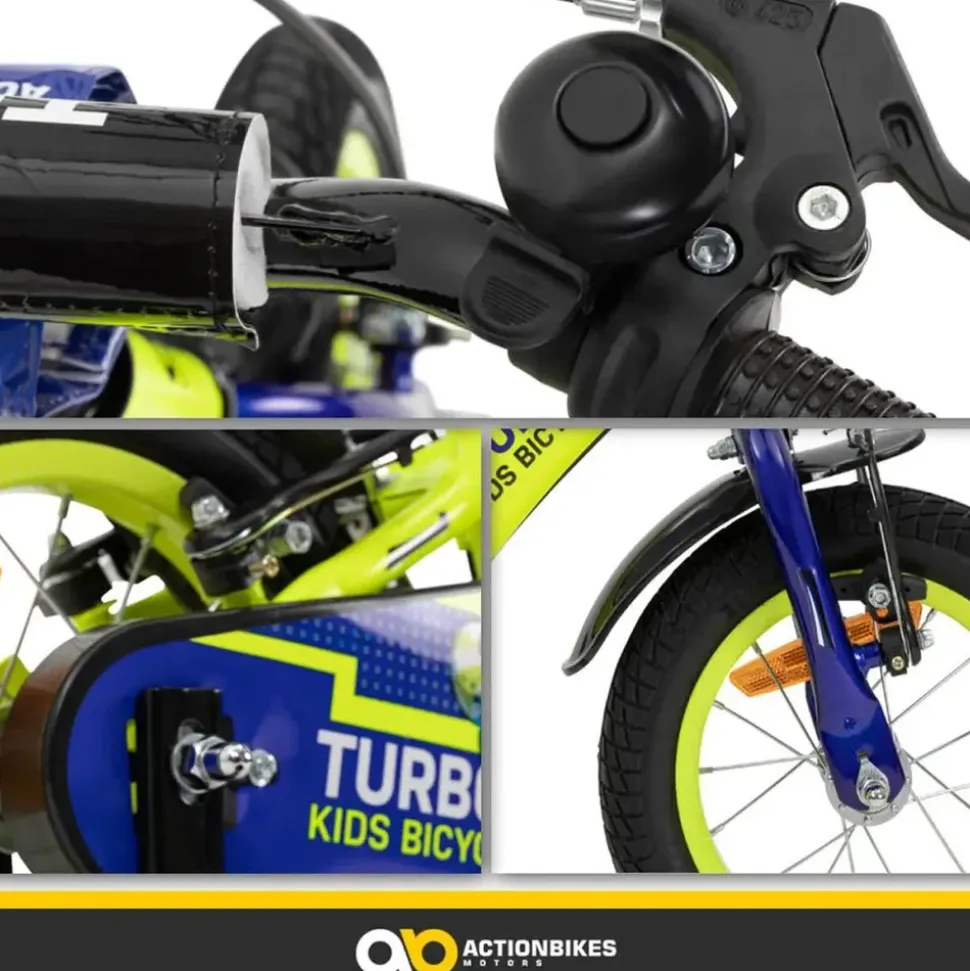ACTIONBIKES MOTORS Turbo 12 Zoll RH 30 cm gelb/blau