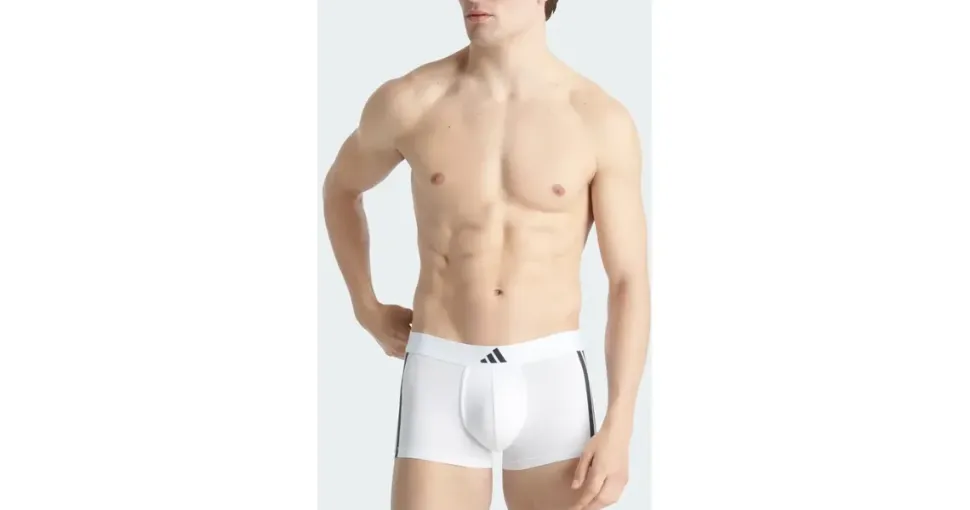 adidas Active Flex Cotton 3 Stripes Boxershorts Schwarz/Weiß XL 2er Pack