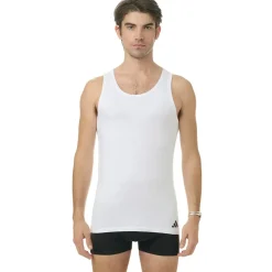 adidas Herren Unterhemden, 2er Pack - Tank Top Active Flex Cotton ärmellos, einfarbig,