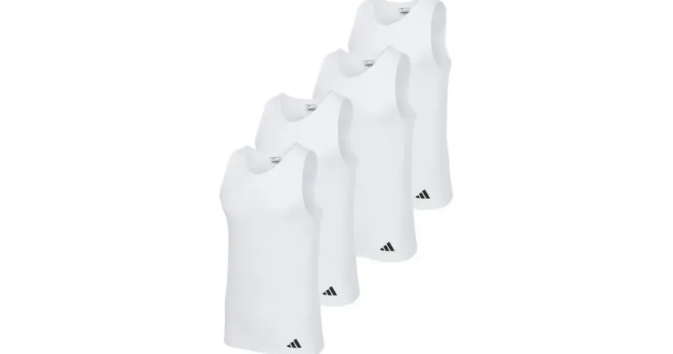 adidas Sportswear Unterhemd / Tanktop Active Flex Cotton Ergonomic in Weiß | Gr.: XL
