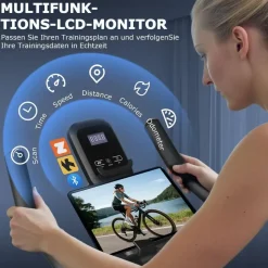advamsoler Heimtrainer Fahrrad blau