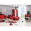Aileenstore Kinderzimmer komplett Set Autobett Rio 5 teilig Rot