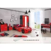 Aileenstore Kinderzimmer komplett Set Autobett Rio 5 teilig Rot