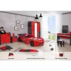 Aileenstore Kinderzimmer komplett Set Autobett Rio 5 teilig Rot