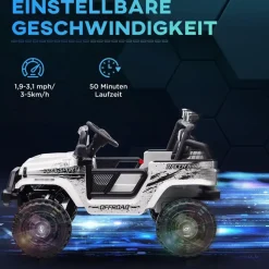 aiyaplay Kinder Elektroauto Geländewagen weiß (1-tlg)