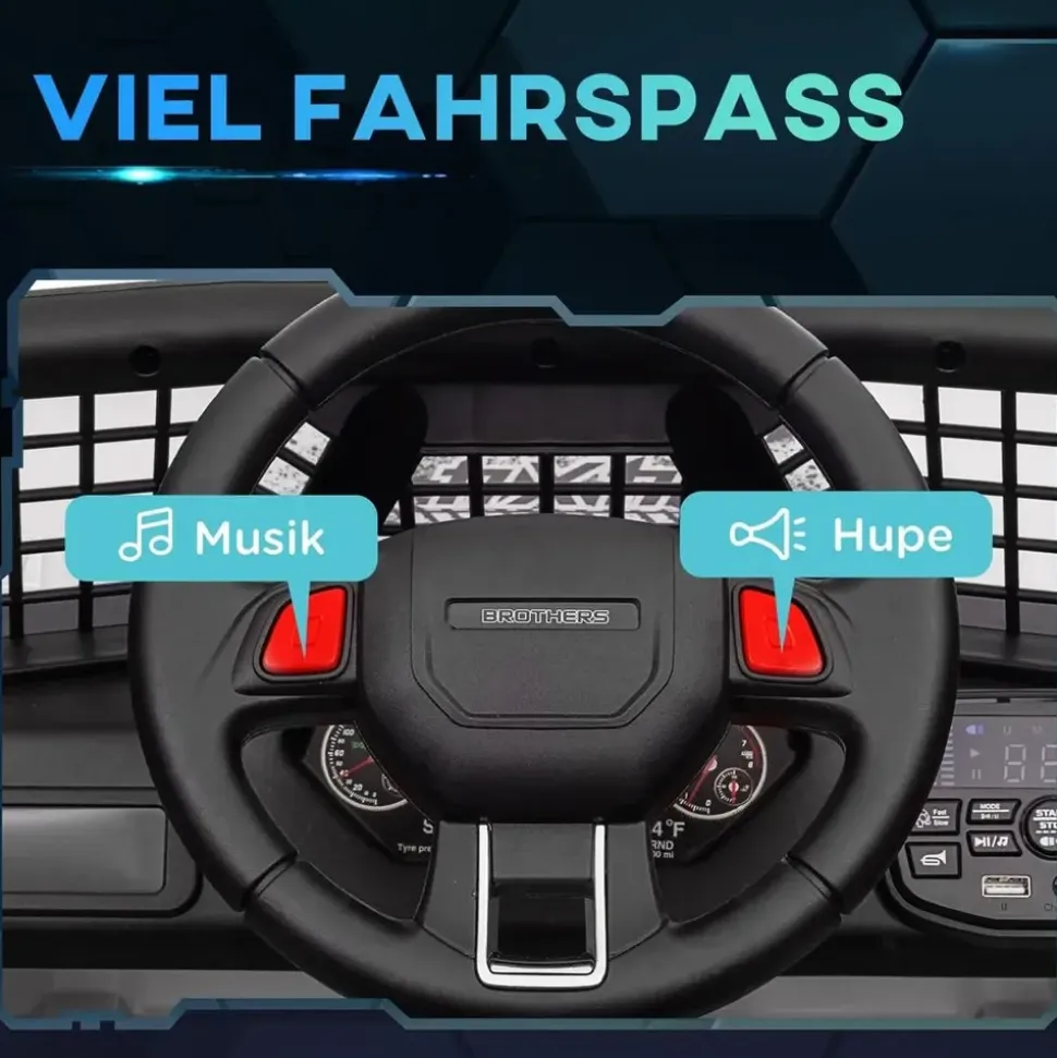aiyaplay Kinder Elektroauto Geländewagen weiß (1-tlg)