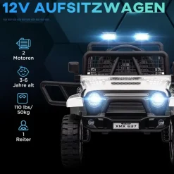 aiyaplay Kinder Elektroauto Geländewagen weiß (1-tlg)