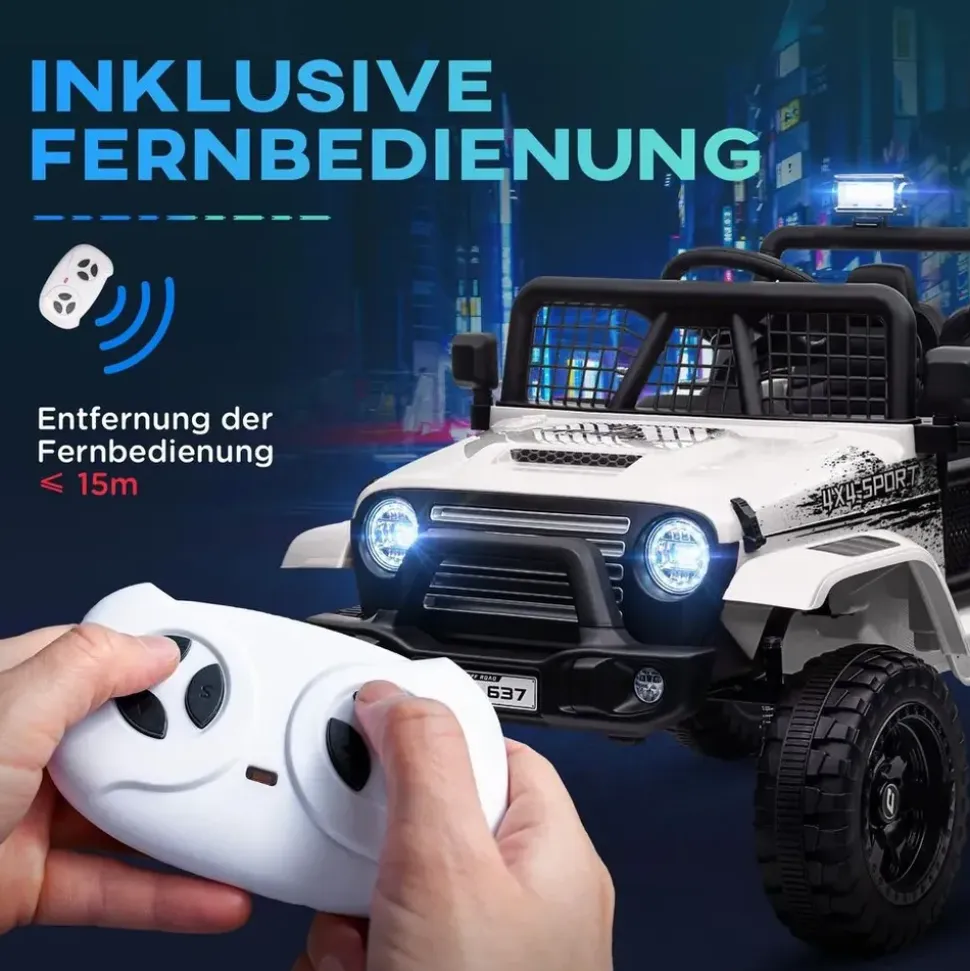 aiyaplay Kinder Elektroauto Geländewagen weiß (1-tlg)