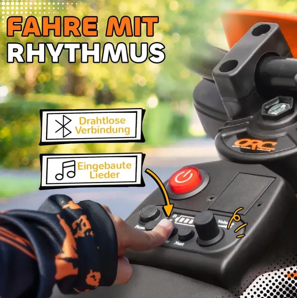 aiyaplay Kinder Elektro-Motorrad 12V orange (1-tlg)