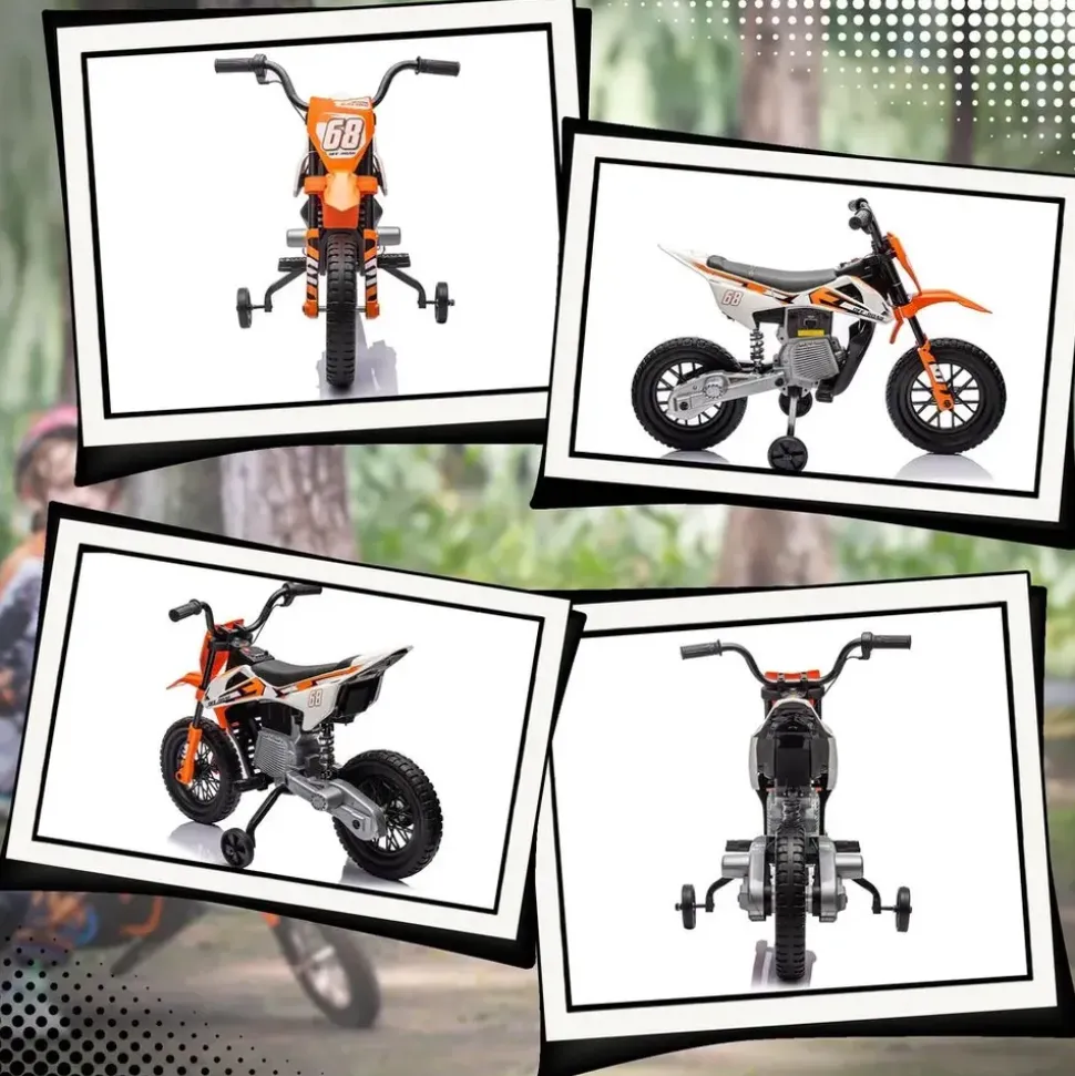 aiyaplay Kinder Elektro-Motorrad 12V orange (1-tlg)