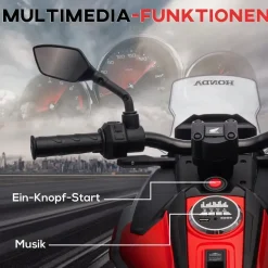 aiyaplay Kinder Elektro-Motorrad 12V rot (1-tlg)
