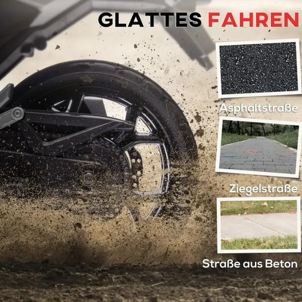 aiyaplay Kinder Elektro-Motorrad 12V rot (1-tlg)