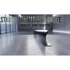 A&J MöbelLand Drehtürenschrank KLARI 200 x 215 x 59,5 cm Silberfarben