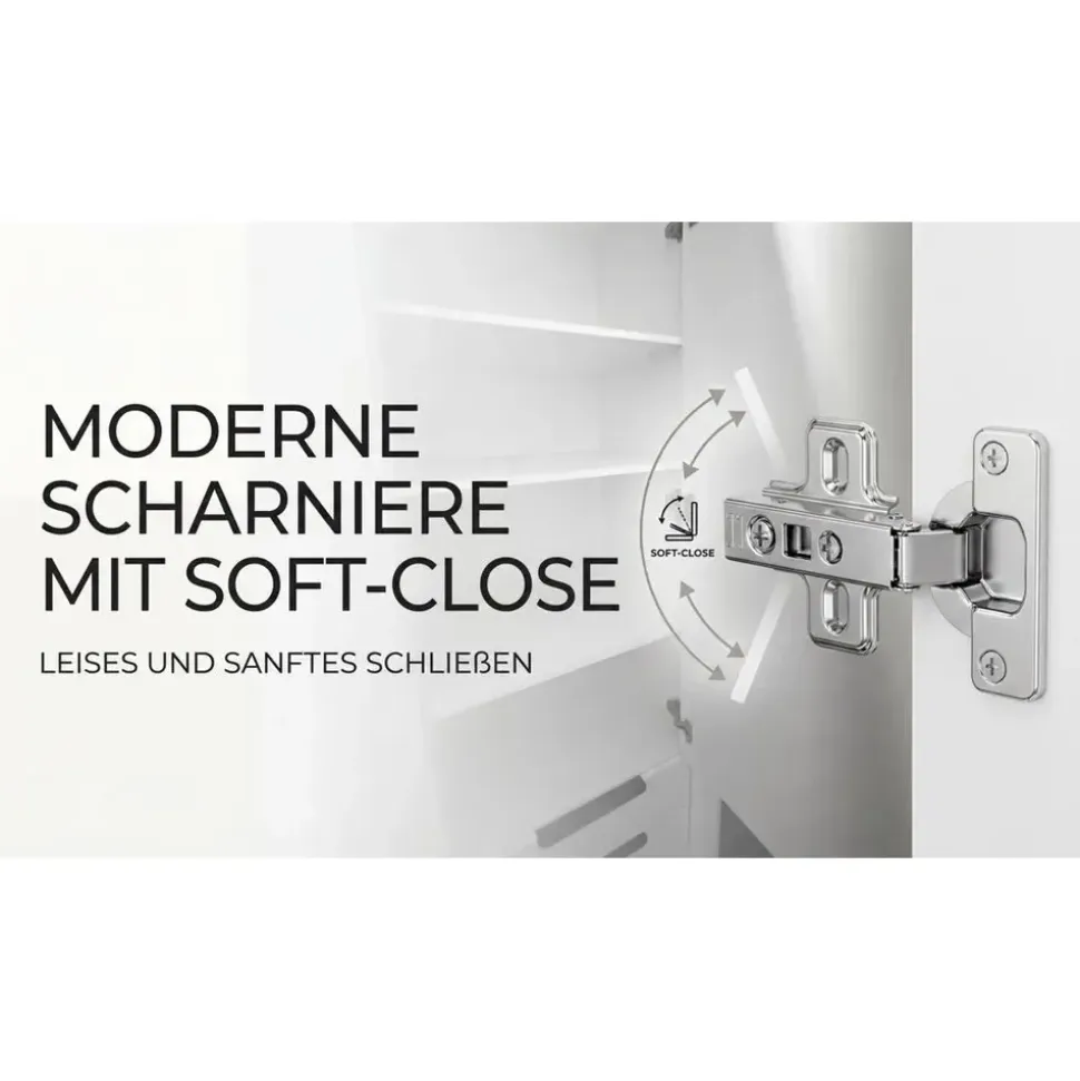 A&J MöbelLand Drehtürenschrank OSLO 200 x 215 x 59,5 cm Weiß