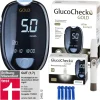 aktivmed Blutzuckermessgerät GlucoCheck GOLD Set mmol/L mit 60 Teststreifen