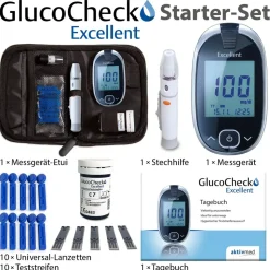 aktivmed GlucoCheck Excellent Set mg/dl