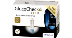 aktivmed GlucoCheck GOLD Blutzuckerteststreifen 50 st