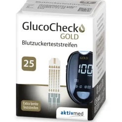 aktivmed GlucoCheck GOLD Blutzuckerteststreifen 25 st