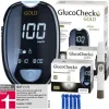 aktivmed GlucoCheck GOLD Blutzuckermessgerät mg/dl + 110 Teststreifen, 10 Lanzetten, 1 Stechhilfe, 1 Etui