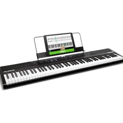 Alesis Recital - E Piano 88 Tasten für Einsteiger mit Halbgewichteten Volle Größe Klavier, Lautsprechern, Fünf Premium-Stimmen, Kopfhörerausgang, Klavier Lektionen-Abo
