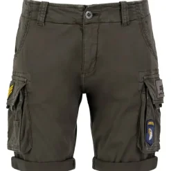 Alpha Industries Crew Patch Shorts - Blau,Gelb,Weiß,Grau - 31/31,31