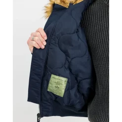 Alpha Industries 45P Hooded Custom blau 3XL