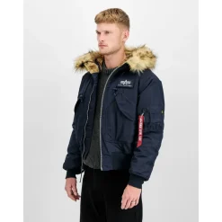 Alpha Industries 45P Hooded Custom blau 3XL