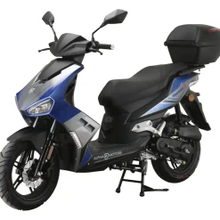 Alpha Motors Mustang FI 50 ccm 3,0 PS 25 km/h Blau-Grau inkl. Topcase