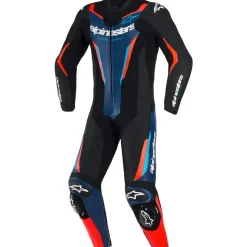 Alpinestars GP Force V2 Lederkombi 1tlg. - schwarz-blau-neonrot - 50