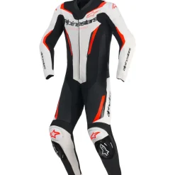 Alpinestars GP Force V2 Lederkombi 1tlg. - weiß-schwarz-neonrot - 50