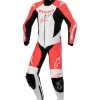 Alpinestars Gp Plus V2, Lederkombi 1tlg. Kinder - Neon-Rot/Weiß/Schwarz - 140