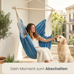 AMANKA XXL Hängesessel Blau