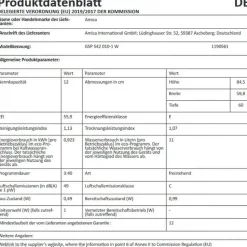 Amica GSP 542 010 Geschirrspüler