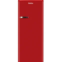 Amica KSR 364 150 R Retro-Kühlschrank (218 l, 1440 mm hoch, Rot)
