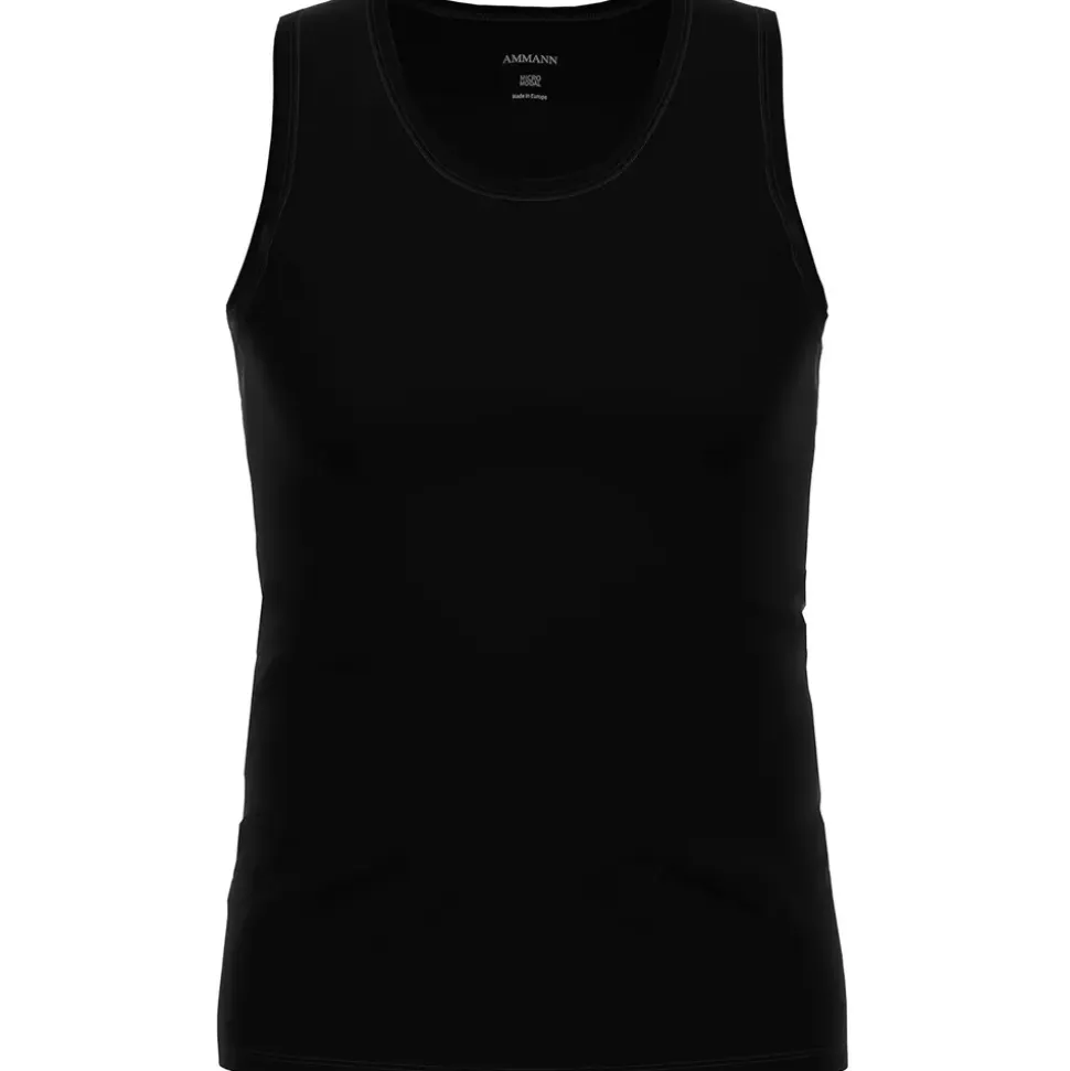 Ammann Achselhemd AMMANN "3er Pack Athletic Shirt Day Modern / Micro Modal", Herren, Gr. M, N-Gr, schwarz, Obermaterial: 93% Modal CMD. 7% Elasthan EL., Unterhemden