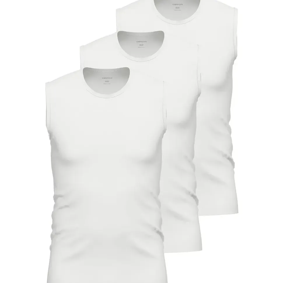 Ammann Unterhemd AMMANN "3er Pack Tank Top Day Modern / Micro Modal", Herren, Gr. XXL, N-Gr, weiß, Obermaterial: 93% Modal CMD. 7% Elasthan EL., Unterhemden Unterhemd