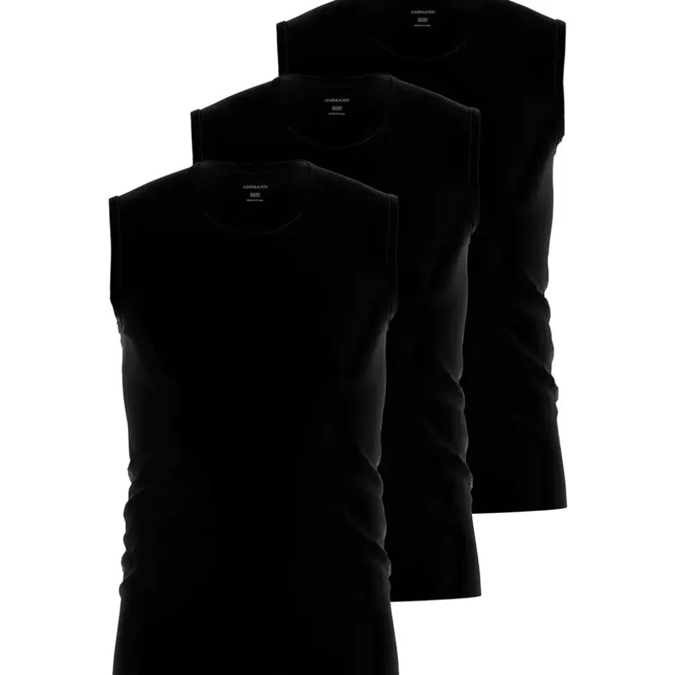 Ammann Unterhemd AMMANN "3er Pack Tank Top Day Modern / Micro Modal", Herren, Gr. M, N-Gr, schwarz, Obermaterial: 93% Modal CMD. 7% Elasthan EL., Unterhemden Unterhemd