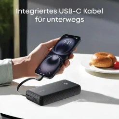 Anker A110E, 20000 mAh, 22,5 W, Schwarz